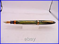 Sheaffer Vintage White Dot Balance Fountain Pen -green stripe- fine point