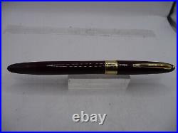 Sheaffer Vintage White Dot Burgundy Touchdown Fountain Pen-fine point-uninked