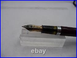 Sheaffer Vintage White Dot Burgundy Touchdown Fountain Pen-fine point-uninked