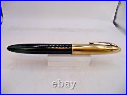 Sheaffer Vintage White Dot Gold Cap Lever Fill Fountain Pen-working-fine point