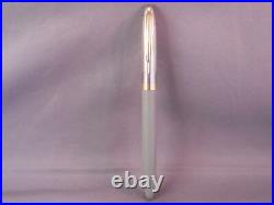 Sheaffer Vintage White Dot Gray Snorkel fountain pen-working -F-4 fine point