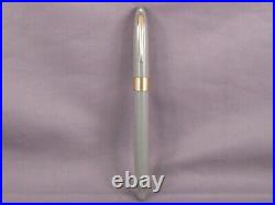 Sheaffer Vintage White Dot Gray Snorkel fountain pen-working-F-5 fine point