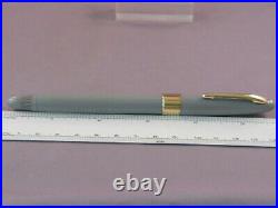 Sheaffer Vintage White Dot Gray Snorkel fountain pen-working-F-5 fine point