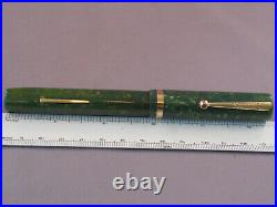 Sheaffer White Dot Flat Top Jade Fountain Pen-extra-fine point-Senior size
