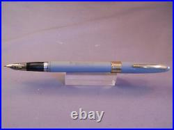 Sheaffer White Dot Gray Snorkel fountain pen-working-F-4 fine point