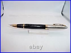 Sheaffer White Dot Vintage Fountain Pen-fine point-Brushed Chrome Cap