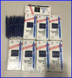 Skilcraft U. S. Government Retractable Ball Point Pen, Fine, Blue Ink, 8 Box of 12
