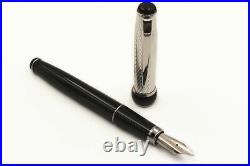 Solid Silver Roma Pen Blue Cartridge Waterman Type Extra Fine Nib Point