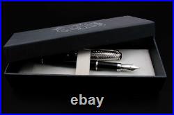 Solid Silver Roma Pen Blue Cartridge Waterman Type Extra Fine Nib Point