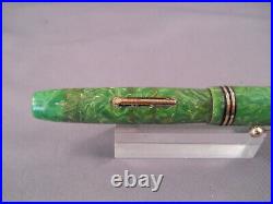 Swan Vintage Jade Green Lever Fill Fountain Pen-working -fine point