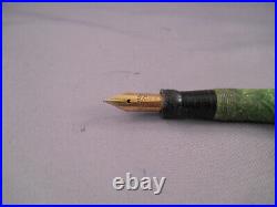 Swan Vintage Jade Green Lever Fill Fountain Pen-working -fine point