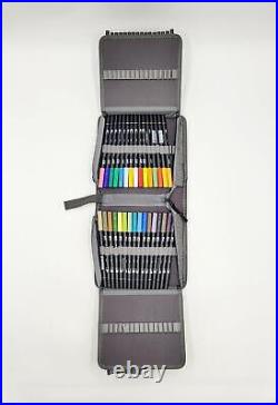 TOMBOW ABT Dual Brush Pen 55 pc Marker Set Fine point Tip & Zipper Storage Case