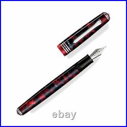 Tibaldi N60 Fountain Pen in Ruby Red with Palladium Trim Extra Fine Point -NEW