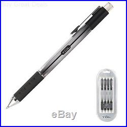 Tul Retractable Gel Pens 0.5 mm Fine Point Black (4-Count) New