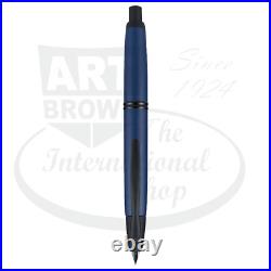 Vanishing Point Fine Fountain Pen Matte Blue with Black Accents