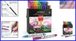 Versatile Acrylic Paint Markers Set of 40 Fine Point Art Pens for Any Surface