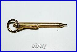 Vintage 14K Gold Ball Point Pen Charm 1940's-1960s