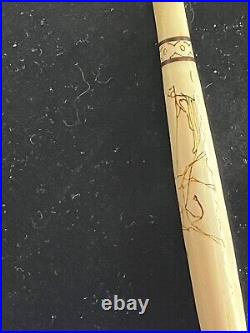 Vintage Antler Horn Pen With Engravings Medium To Fine Point. Rare