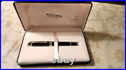 Vintage Aurora 88 Fountain Pen Black Resin Large Extra Fine Point Inked Once