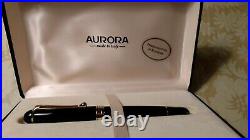 Vintage Aurora 88 Fountain Pen Black Resin Large Extra Fine Point Inked Once