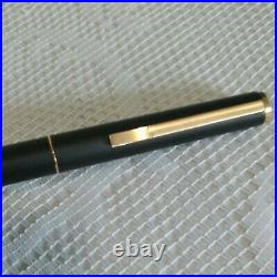 Vintage Aurora Hastil Black Matte Fountain Pen 14K Gold Tip With Case Fine Point