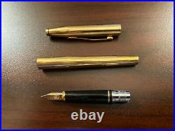 Vintage Cross 18k Gold Filled Fountain Pen With 18k Solid Gold Fine Point Nib