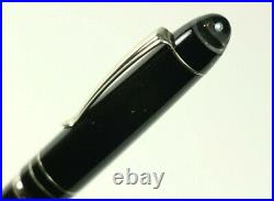 Vintage Delta Anni 70 Fountain Pen Retro Black Resin, Fine Point
