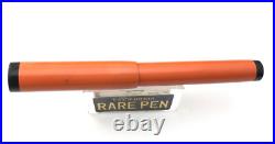 Vintage ECLIPSE Oversize Fountain Pen RED HARD RUBBER 14K Fine nib Works
