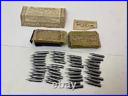 Vintage JOSEPH GILLOTT'S 1066 Registry Pen Antique Fine Point Dip Nibs Lot 40