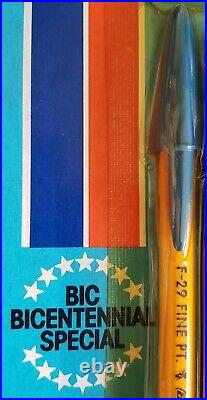 Vintage RARE 1976 BIC BICENTENNIAL Special, Fine Point Ball Pens, Sealed, #S/58
