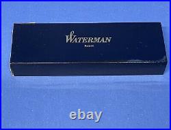 Vintage Waterman Marble Blue Fine point fountain pen in original box