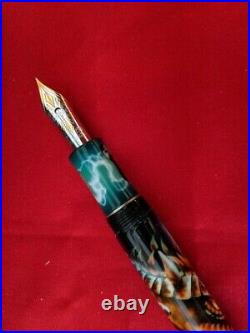 Visconti Dragon Fountain Pen Fine Point 18 K Gold Nib Superb Millenium Edition