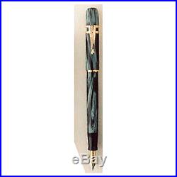 Visconti Ragtime Celluloid Green Fountain Fine Point Pen New In Box