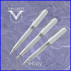 Visconti Rembrandt White Marble Fine Point Fountain Pen KP10-06-FP NEW