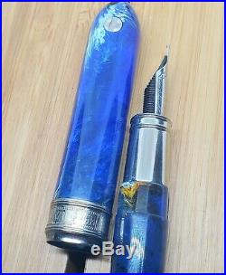 Visconti Van Gogh Maxi Blue Fountain Pen Steel Bock #6 Nib, Fine Point