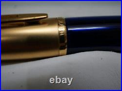 WATERMAN EDSON BLUE Fountain Pen Fine Point 11001-w2 unused rare