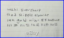 Wahl Eversharp Red Ripple Ebonite Fountain Pen 14k Fine Point
