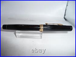 Wahl Vintage Jet Black Doric Plunger Fill Fountain Pen-works-fine point