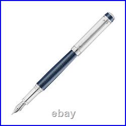 Waldmann Grandeur Fountain Pen in Blue Ocean Wave, Steel Nib Extra Fine Point