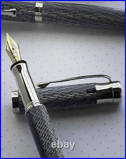 Waldmann Tango Imagination Fountain Pen in Sapphire 18kt Gold Fine Point NEW