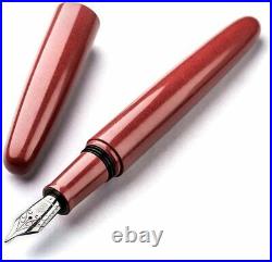 Wancher Dream Pen Ebonite Red Fountain Pen Cigar Type F Fine Point New F/S RSMI