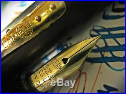 Waterman 52 18K GF Fine Point FLex 14k #2 Gold Nib IDEAL Fountain Pen vtg BCHR