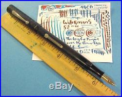 Waterman 52 Flex Needle Point 14K Nib Fountain Pen Fine FLexible Nib vtg BCHR