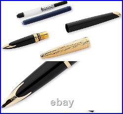 Waterman Carene Essential Black GT Fine Point Fountain Pen (NEW)