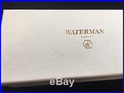 Waterman Edson Emerald Green & Gold Trim Fine Point Fountain Pen New In Box