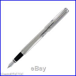 Waterman Exception Time Sterling Silver Fountain Pen FINE Point