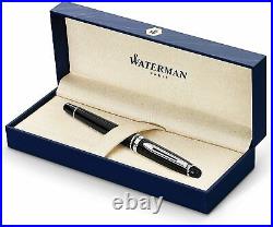 Waterman Expert Fountain Pen Medium Pt Black Lacquer Ct New In Box S0951760