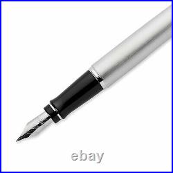 Waterman Expert Fountain Pen Stainless Steel Chrome Trim Fine Point S095204