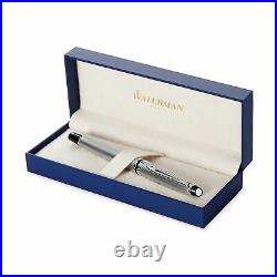 Waterman Expert Fountain Pen Stainless Steel Chrome Trim Fine Point S095204