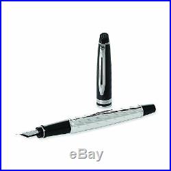 Waterman Expert Precious Fountain Pen Black Cap/Metallic Barrel Fine Point
